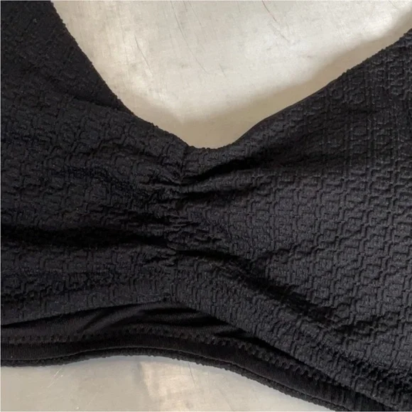 Free People Boreh Black Ribbed Bikini Set - Picture 6 of 9